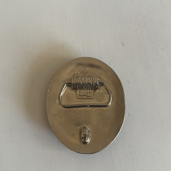 VINTAGE AMERICAN EAGLE SOUTHWEST COIN BELT BUCKLE - Picture 6 of 6